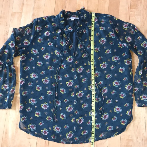 LOFT TEAL FLORAL BLOUSE - Picture 8 of 8